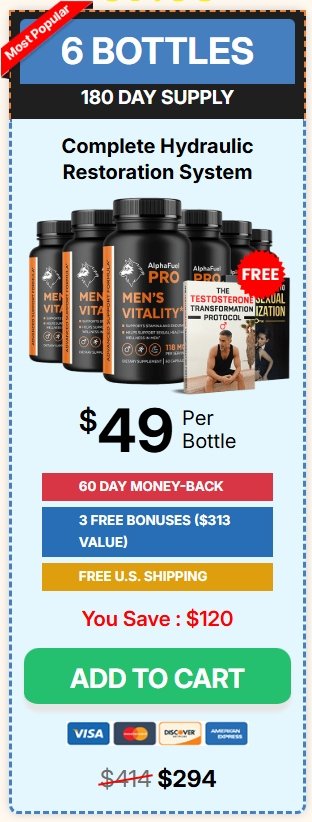 Buy 6 bottles of AlphaFuel Pro for long-term energy and performance